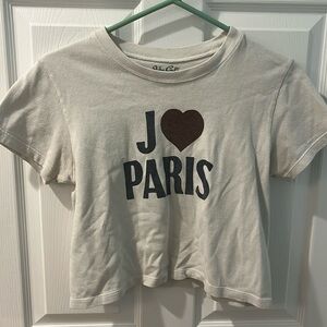 Brandy Melville John Galt Love Paris T Shirt